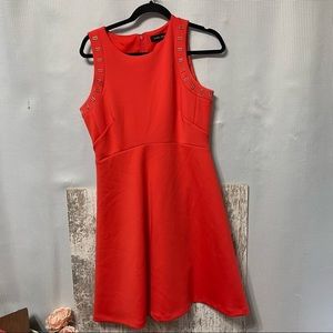 Ivanka Trump cocktail orange and gold dress size 8